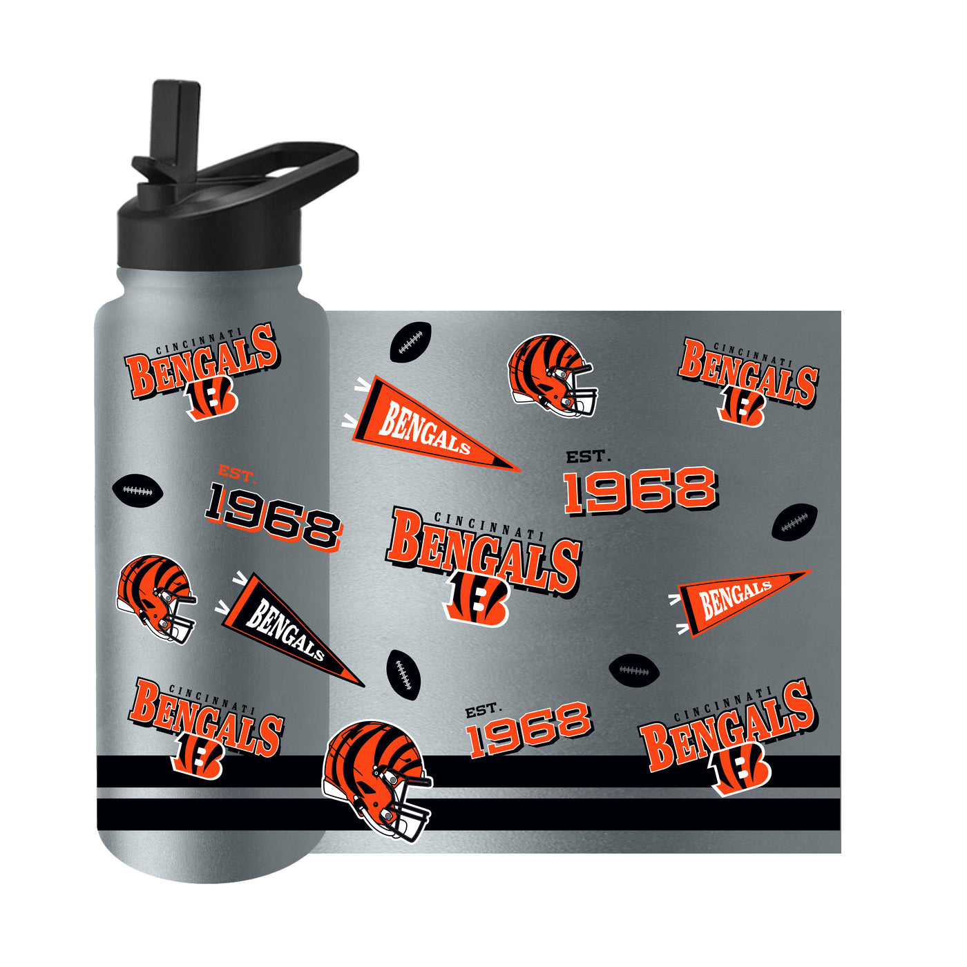 Cincinnati Bengals 34oz TJX Native Quencher Bottle
