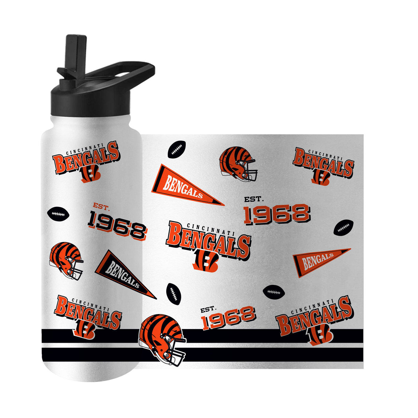 Cincinnati Bengals 34oz TJX Native Quencher Bottle