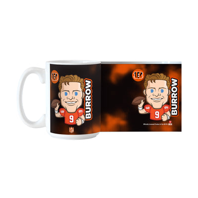 Cincinnati Bengals Joe Burrow Caricature 15oz Sublimated Mug