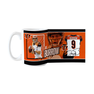 Cincinnati Bengals Joe Burrow Image 15oz Sublimated Mug