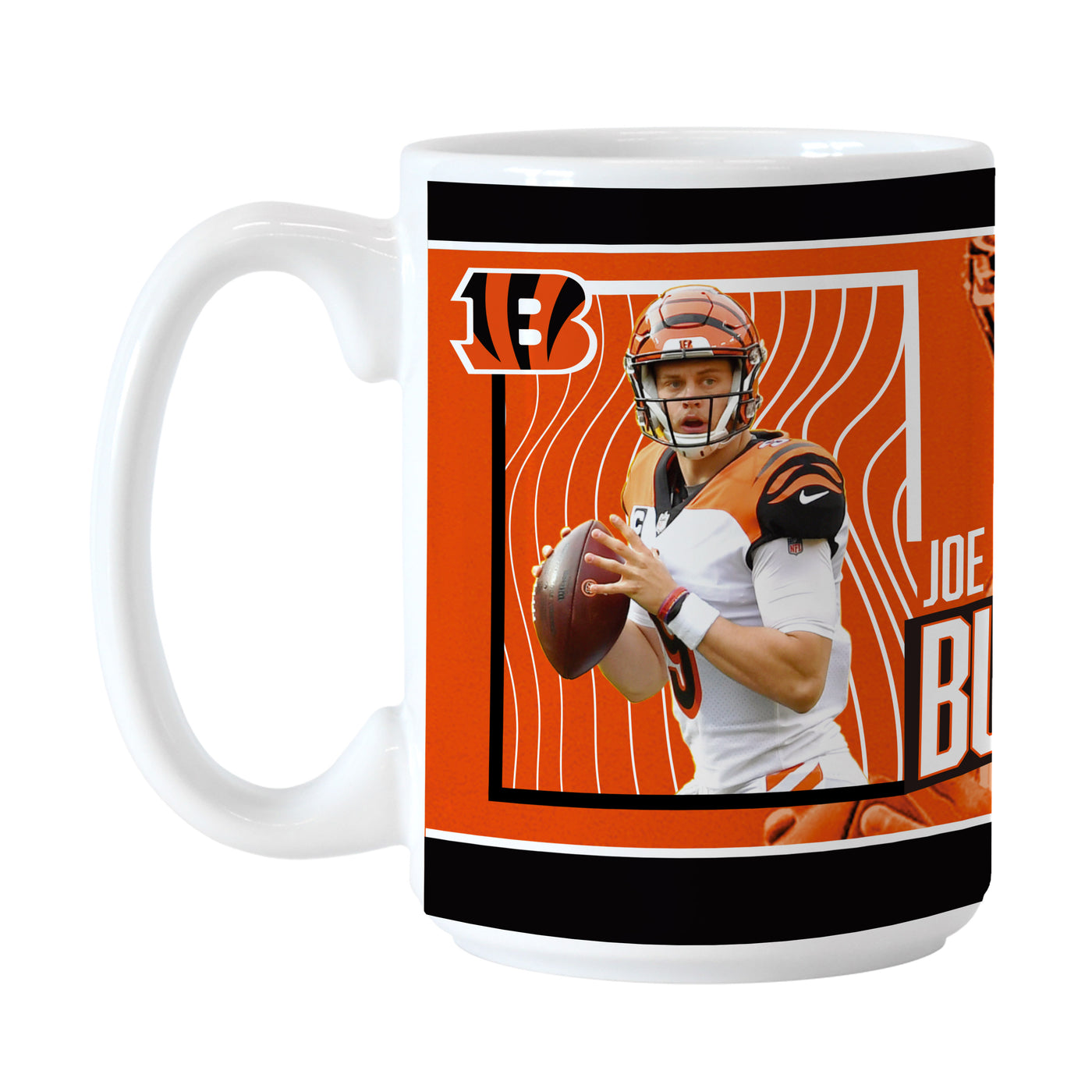Cincinnati Bengals Joe Burrow Image 15oz Sublimated Mug - Logo Brands