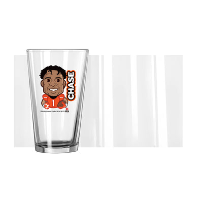 Cincinnati Bengals Jamarr Chase Caricature 16oz Pint Glass