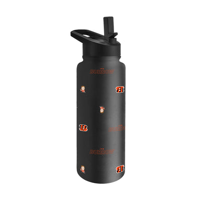 Cincinnati Bengals Joe Burrows Caricature Step And Repeat 34oz Quencher Bottle