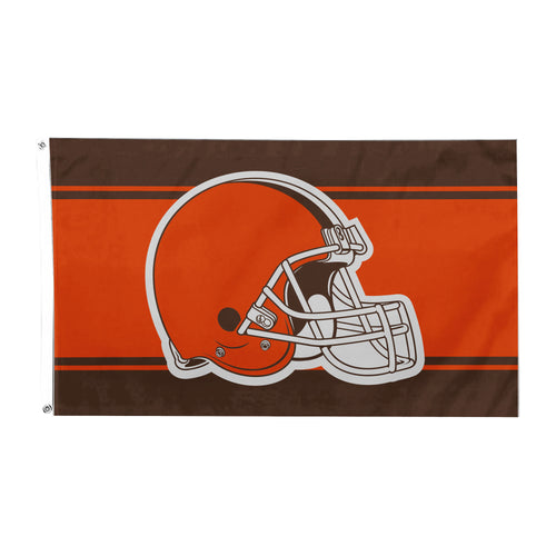 Cleveland Browns home flag, 3' x 5', featuring team logo and colors, ideal for displaying team pride outdoors or indoors.