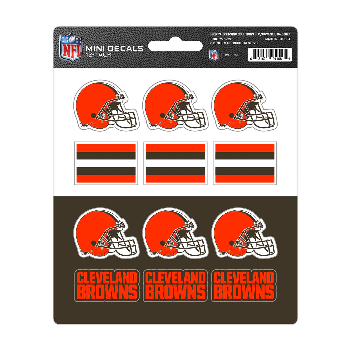 NFL - Cleveland Browns Mini Decal 12-pk