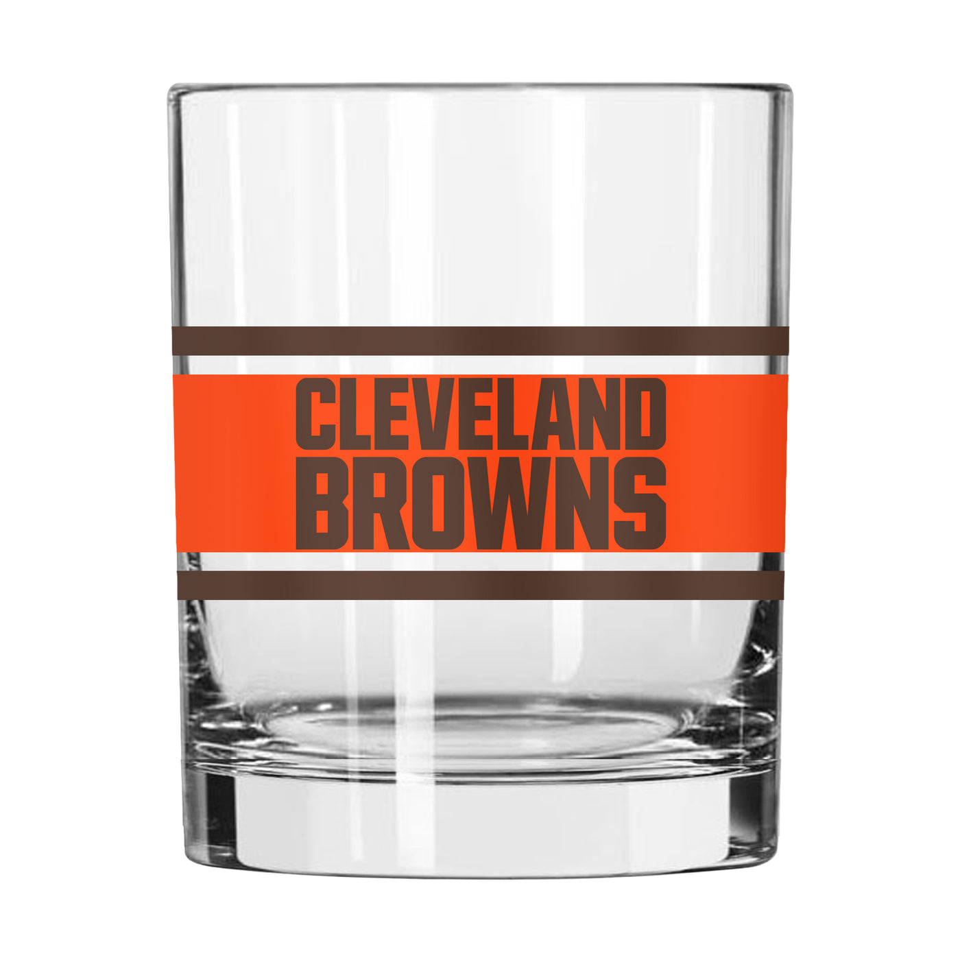 Cleveland Browns 14oz Stripe Rocks Glass
