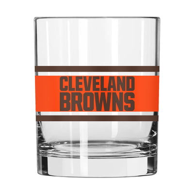 Cleveland Browns 14oz Stripe Rocks Glass