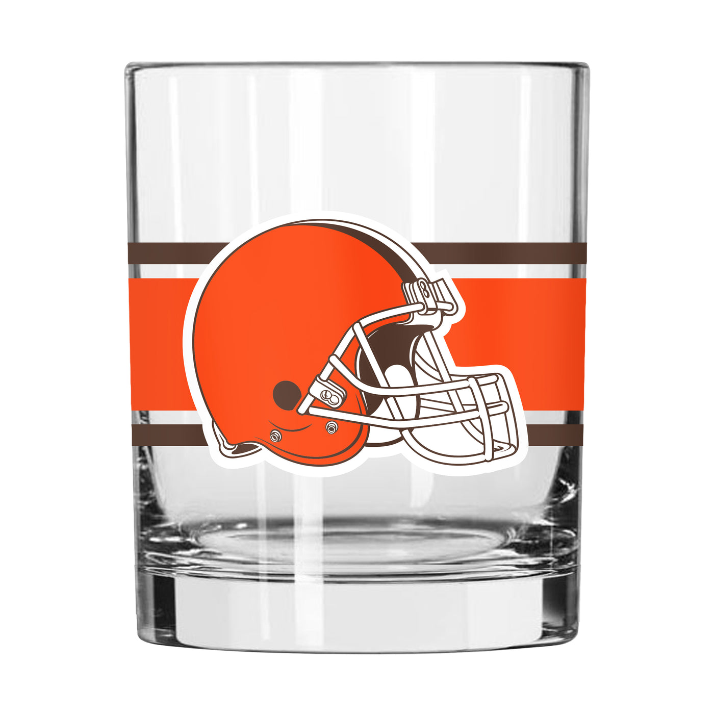 Cleveland Browns 14oz Stripe Rocks Glass