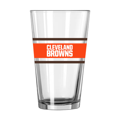 Cleveland Browns 16oz Stripe Pint Glass