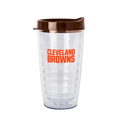 Cleveland Browns 16oz Flipside Dbl Wall Clear Tumbler