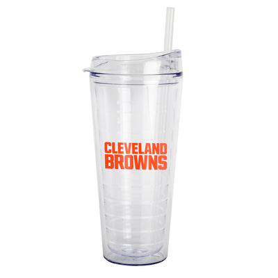 Cleveland Browns 22oz Flipside Dbl Wall Clear Tumbler