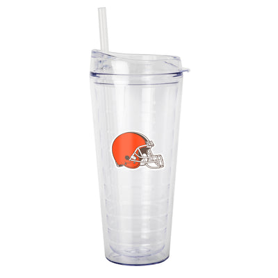 Cleveland Browns 22oz Flipside Dbl Wall Clear Tumbler