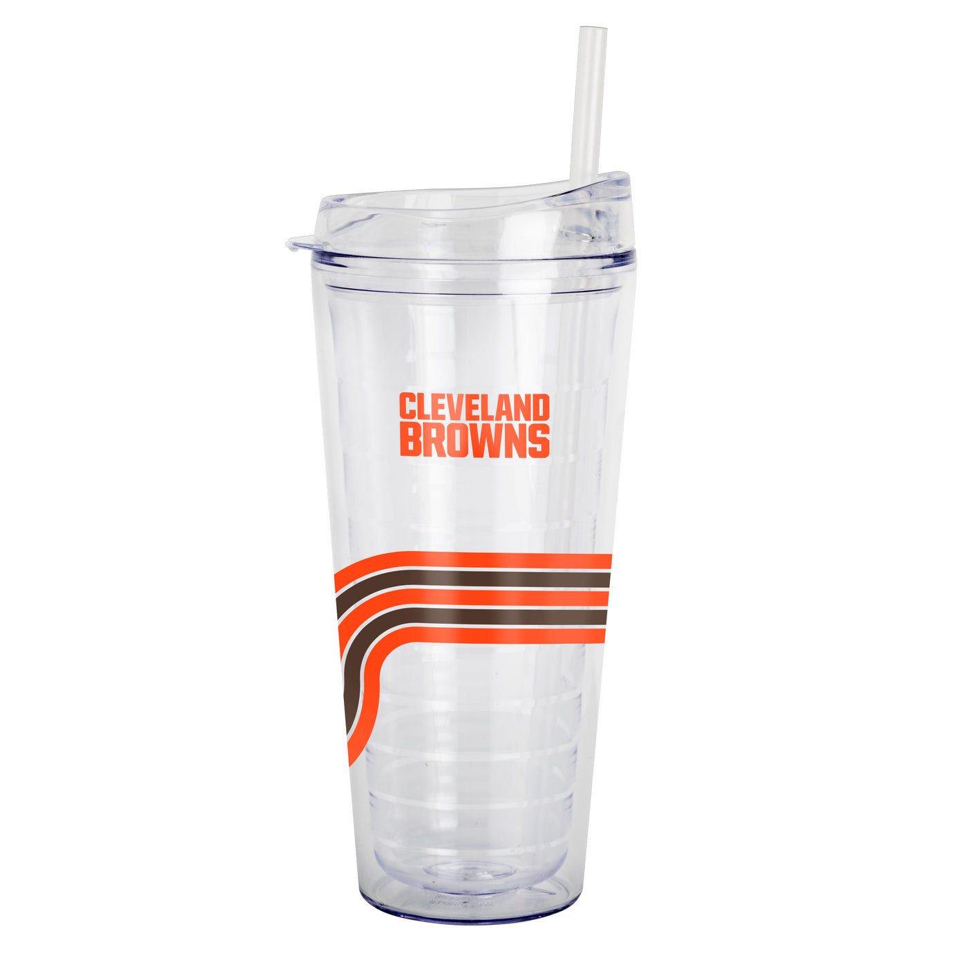 Cleveland Browns 22oz Waves Dbl Wall Clear Tumbler