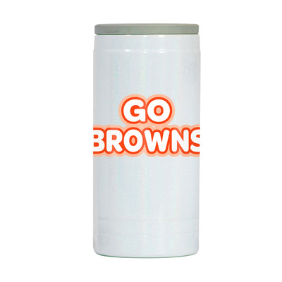 Cleveland Browns 12oz Bubble Iridescent Slim Coolie - Logo Brands