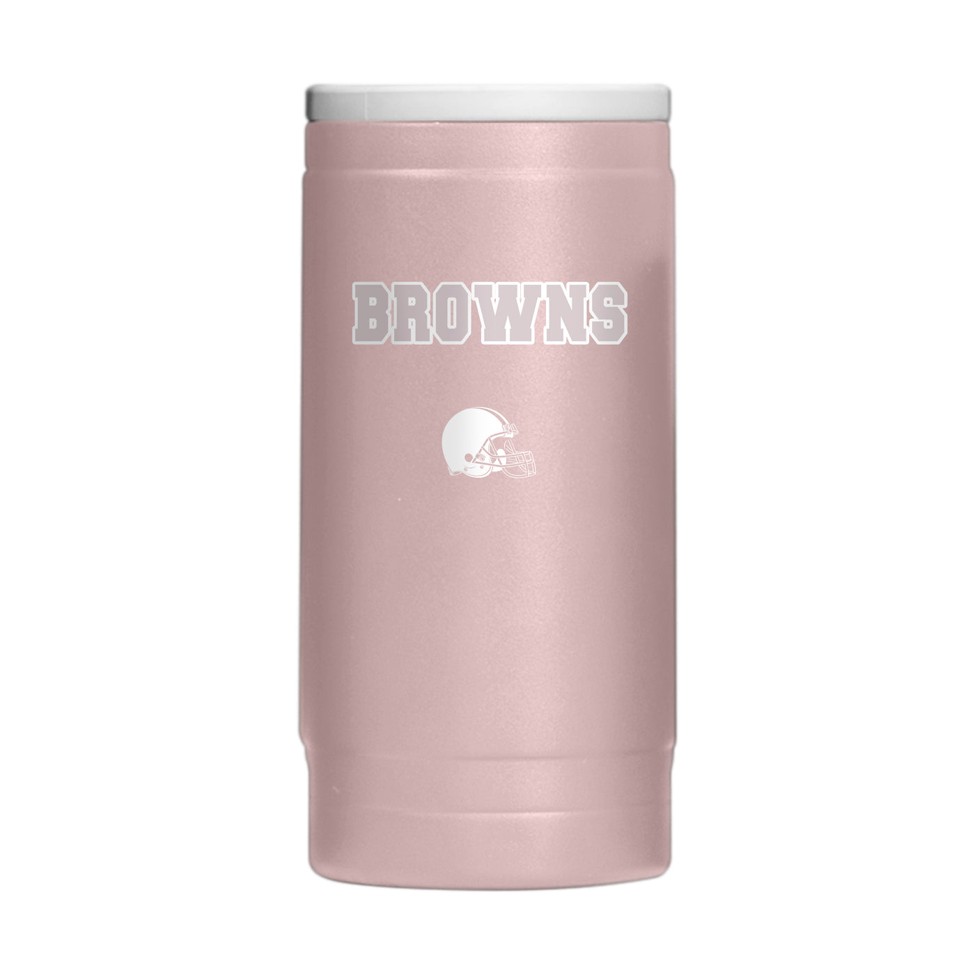 Cleveland Browns  Stencil Powder Coat Slim Can Coolie