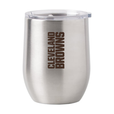 Cleveland Browns Silver 16oz Gameday Stainless Curved Beverage