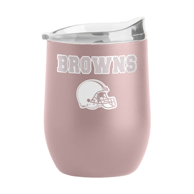 Cleveland Browns 16oz Stencil Powder Coat Curved Beverage