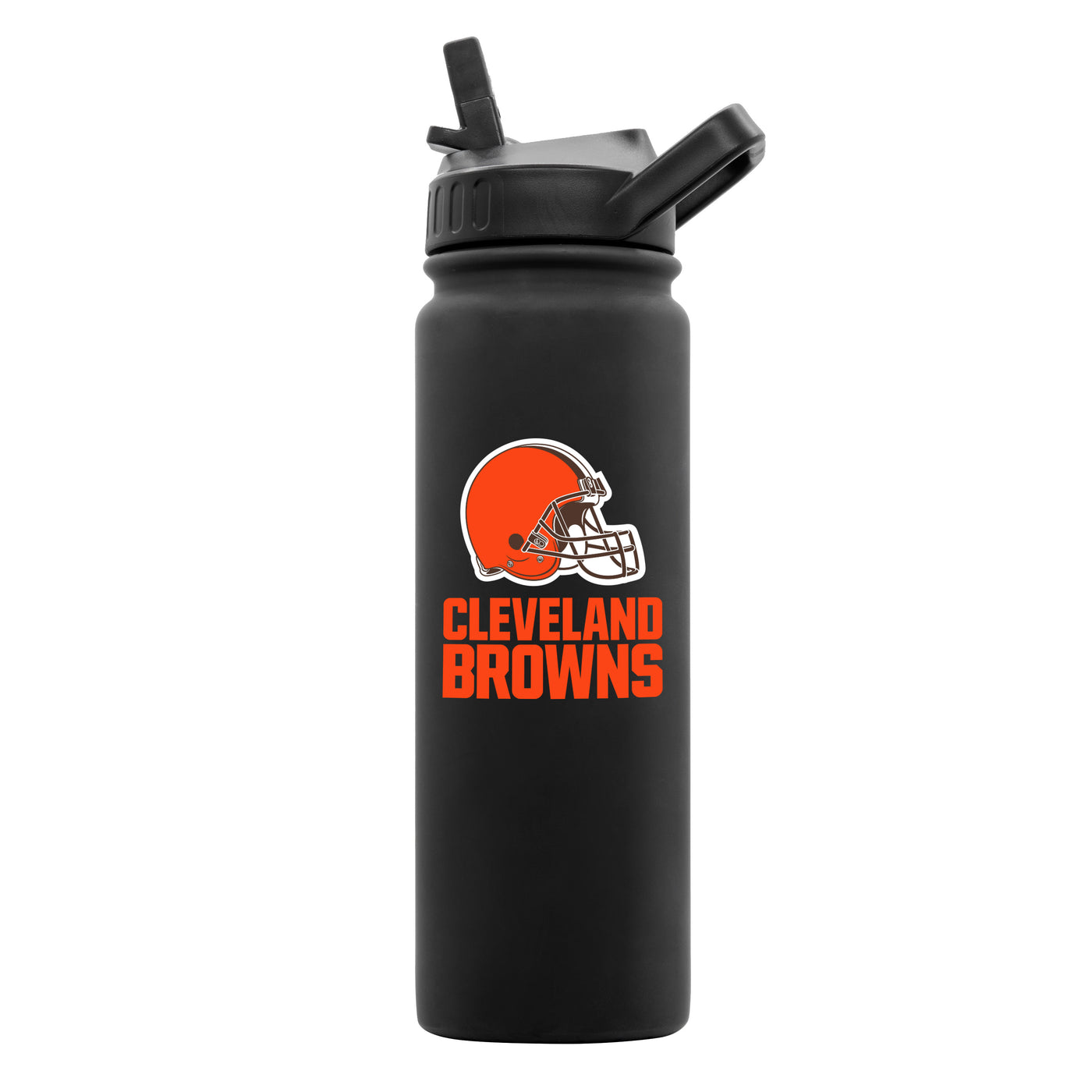 Cleveland Browns 24oz Black Soft Touch Bottle