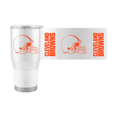 Cleveland Browns White 30oz Gameday Stainless Steel Tumbler