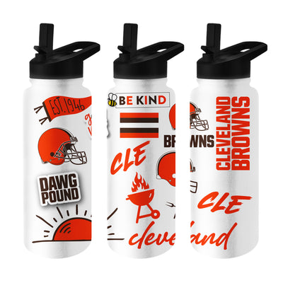 Cleveland Browns 34oz Native Quencher Bottle - Logo Brands