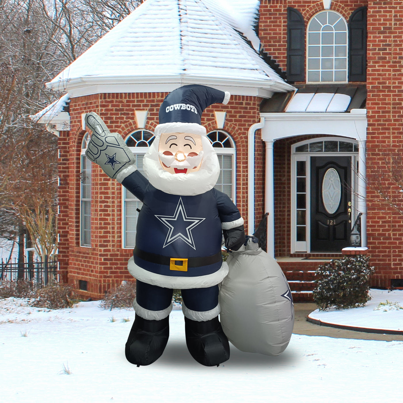 Dallas Cowboys Santa Claus Yard Inflatable - Logo Brands