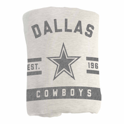 Dallas Cowboys Oatmeal Sweatshirt Blanket - Logo Brands