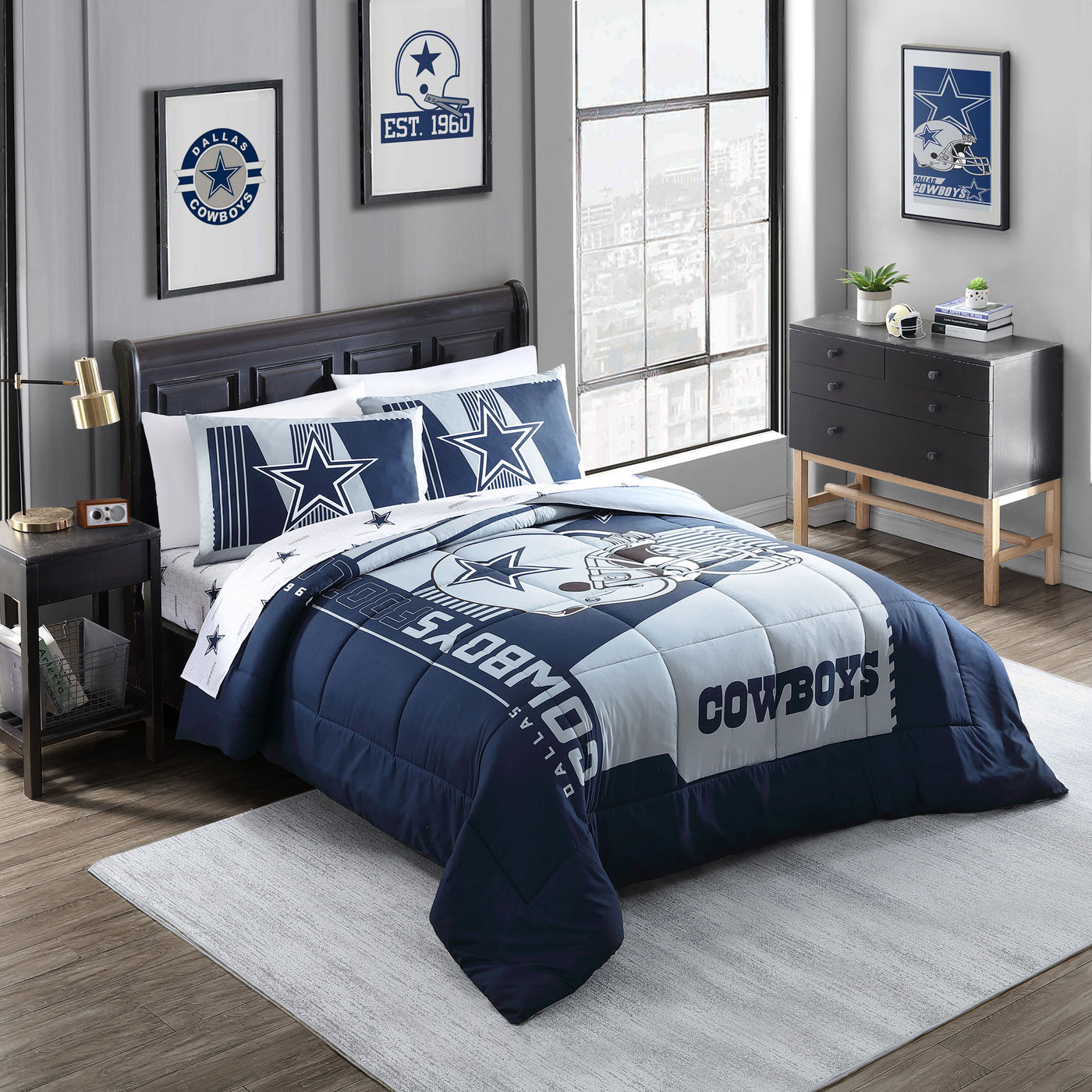 Dallas Cowboys Status Bed In A Bag Queen