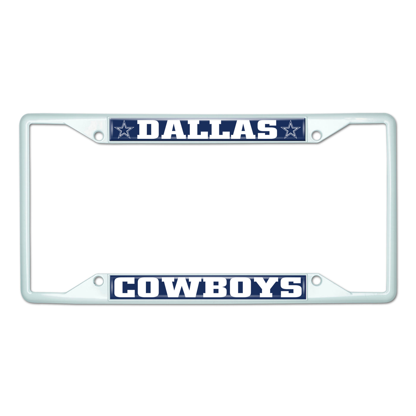 NFL - Dallas Cowboys-White License Plate Frame