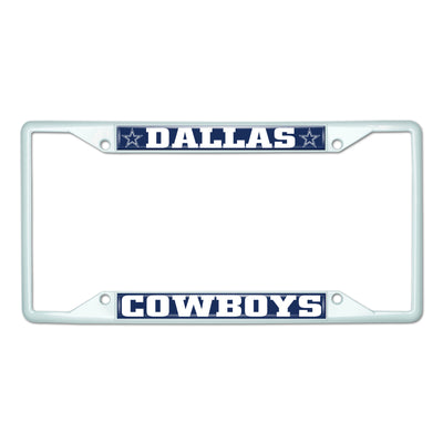 NFL - Dallas Cowboys-White License Plate Frame