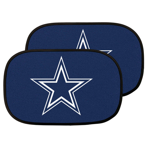 NFL Dallas Cowboys auto shade by Logo Brands, featuring team logo and side auto sunshade for vehicle protection.