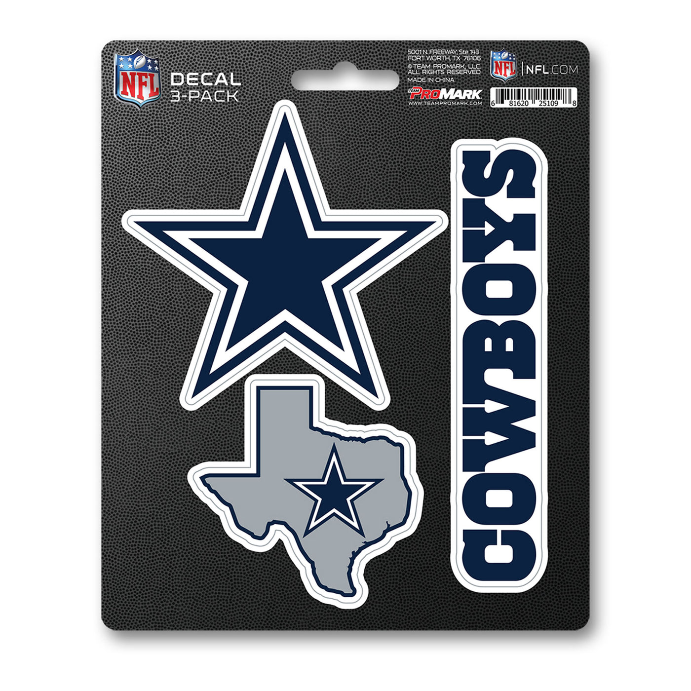 NFL - Dallas Cowboys Decal 3-pk