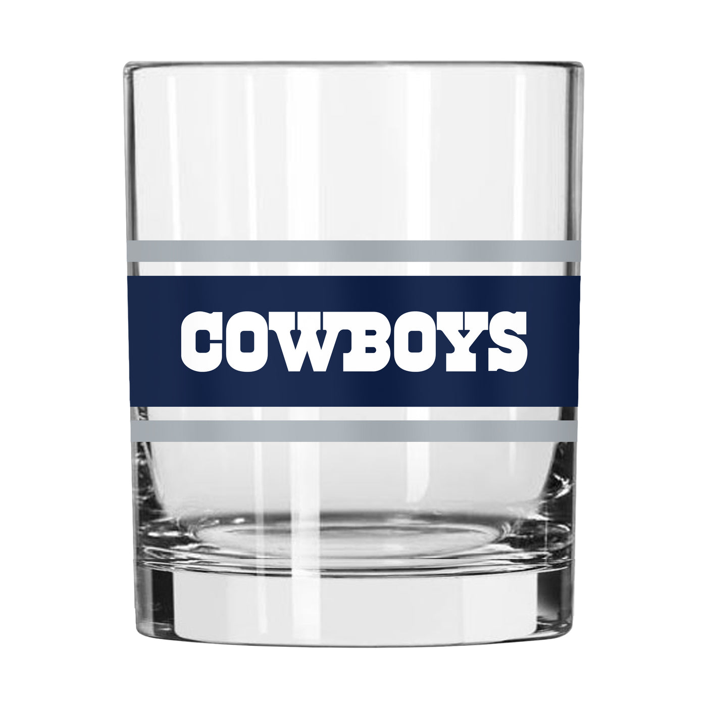 Dallas Cowboys 14oz Stripe Rocks Glass