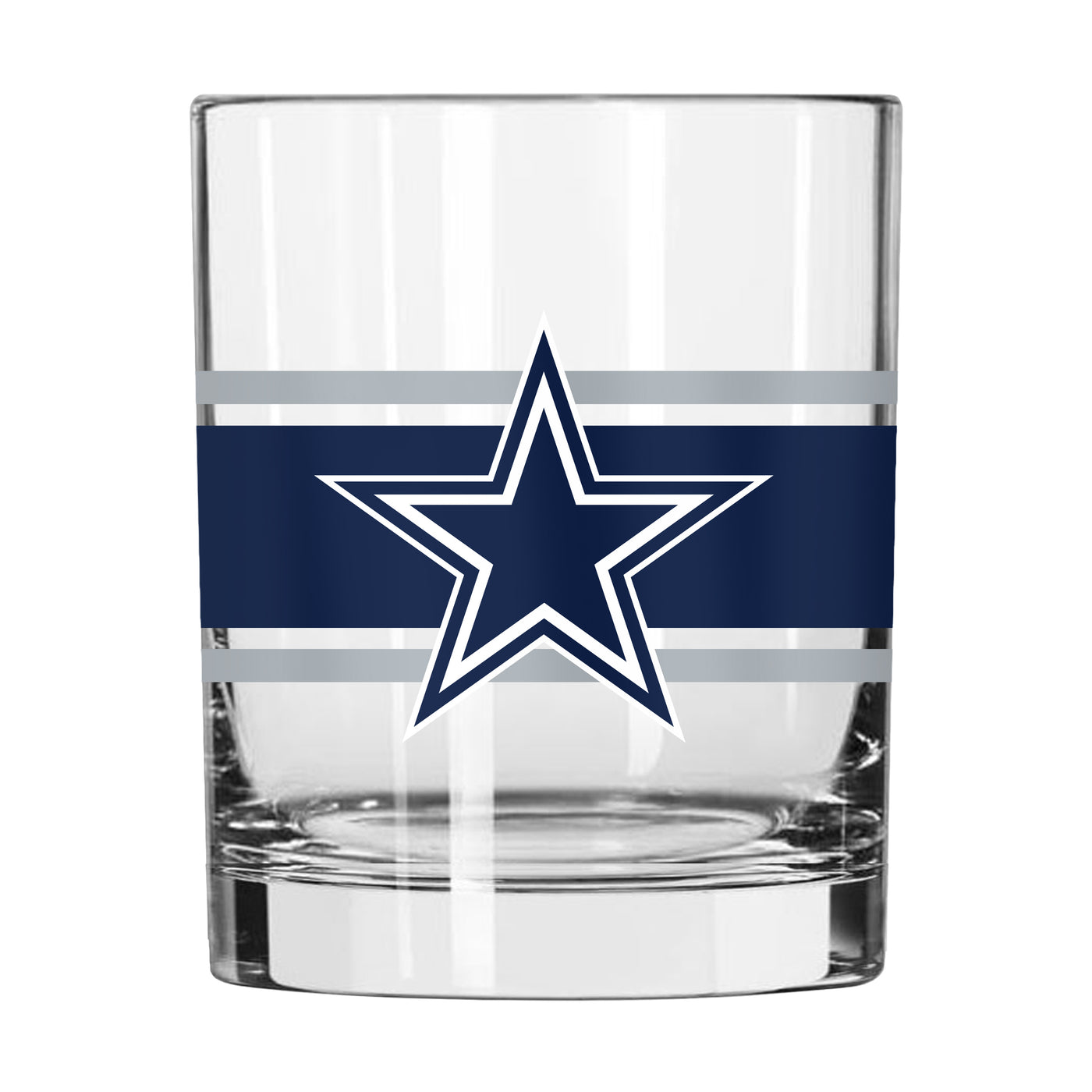 Dallas Cowboys 14oz Stripe Rocks Glass