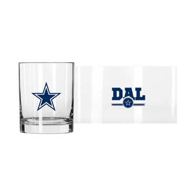 Dallas Cowboys 14oz Letterman Rock Glass
