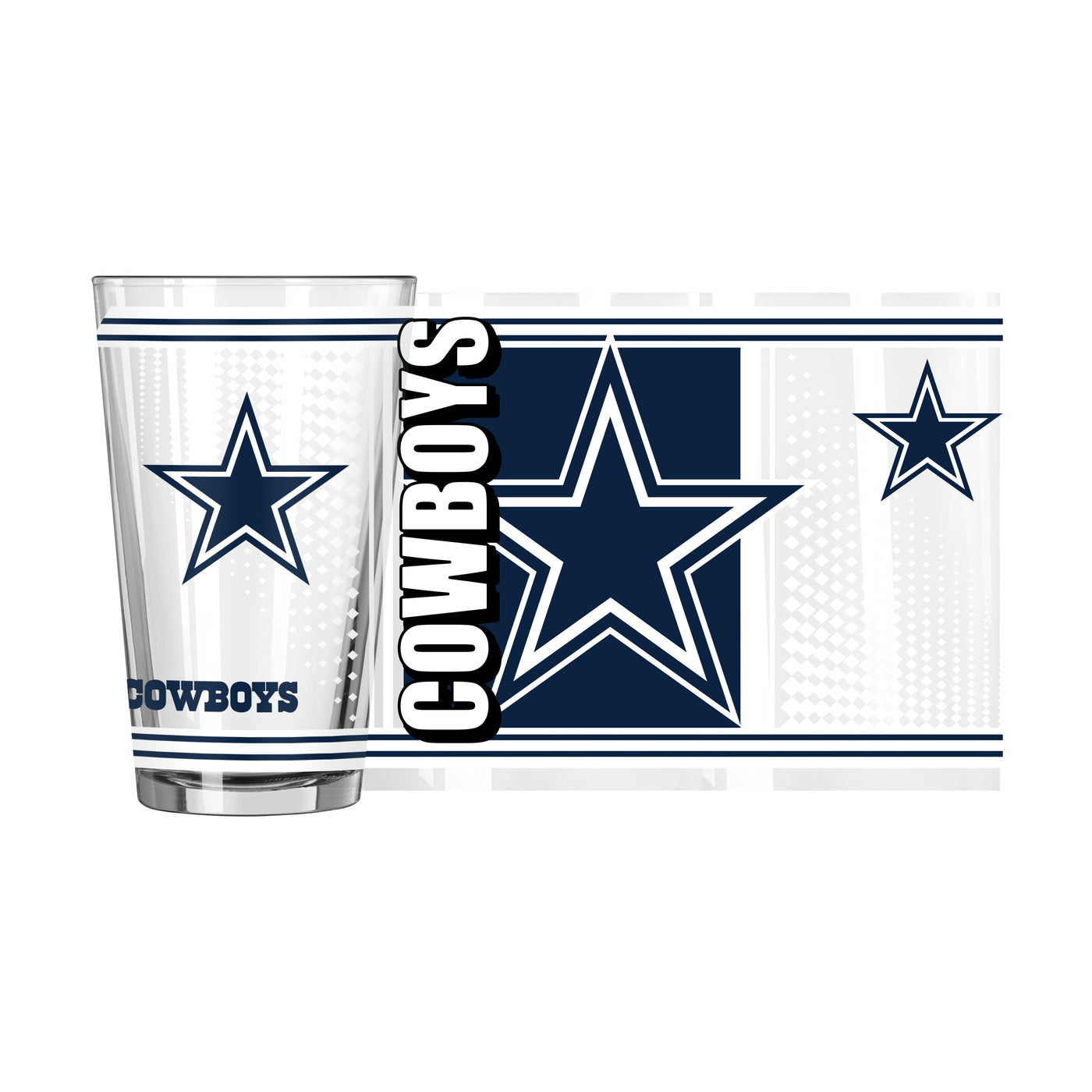 Dallas Cowboys 16oz Hero Pint Glass