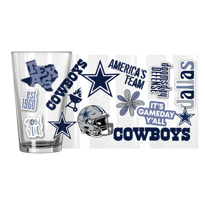 Dallas Cowboys 16oz Native Pint Glass