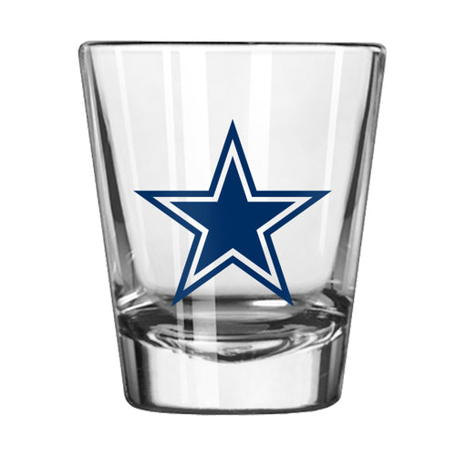 Dallas Cowboys 2oz Gameday shot glass with team logo, perfect for game day celebrations and fan display.