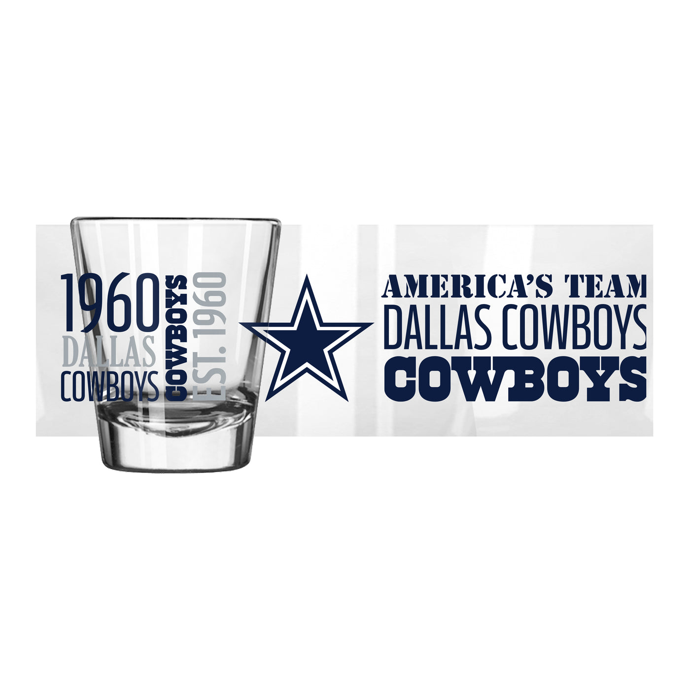 Dallas Cowboys 2oz Spirit Shot Glass