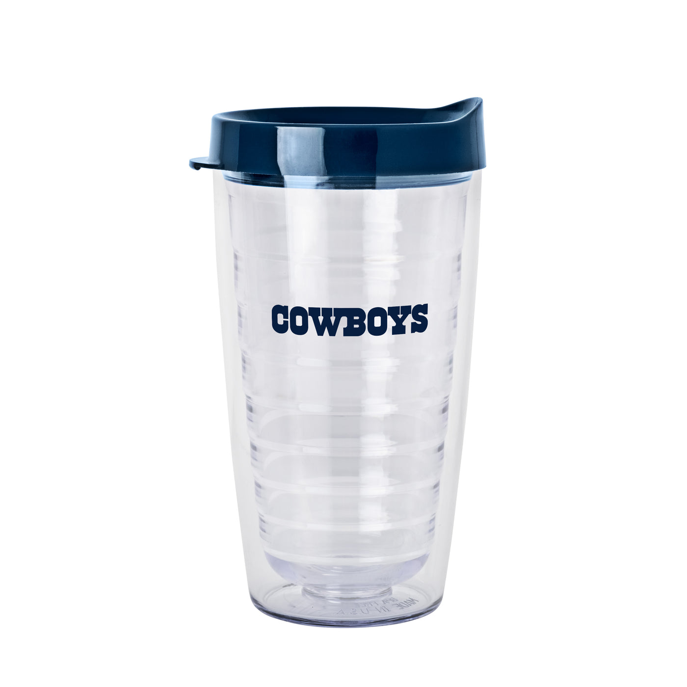 Dallas Cowboys 16oz Flipside Dbl Wall Clear Tumbler