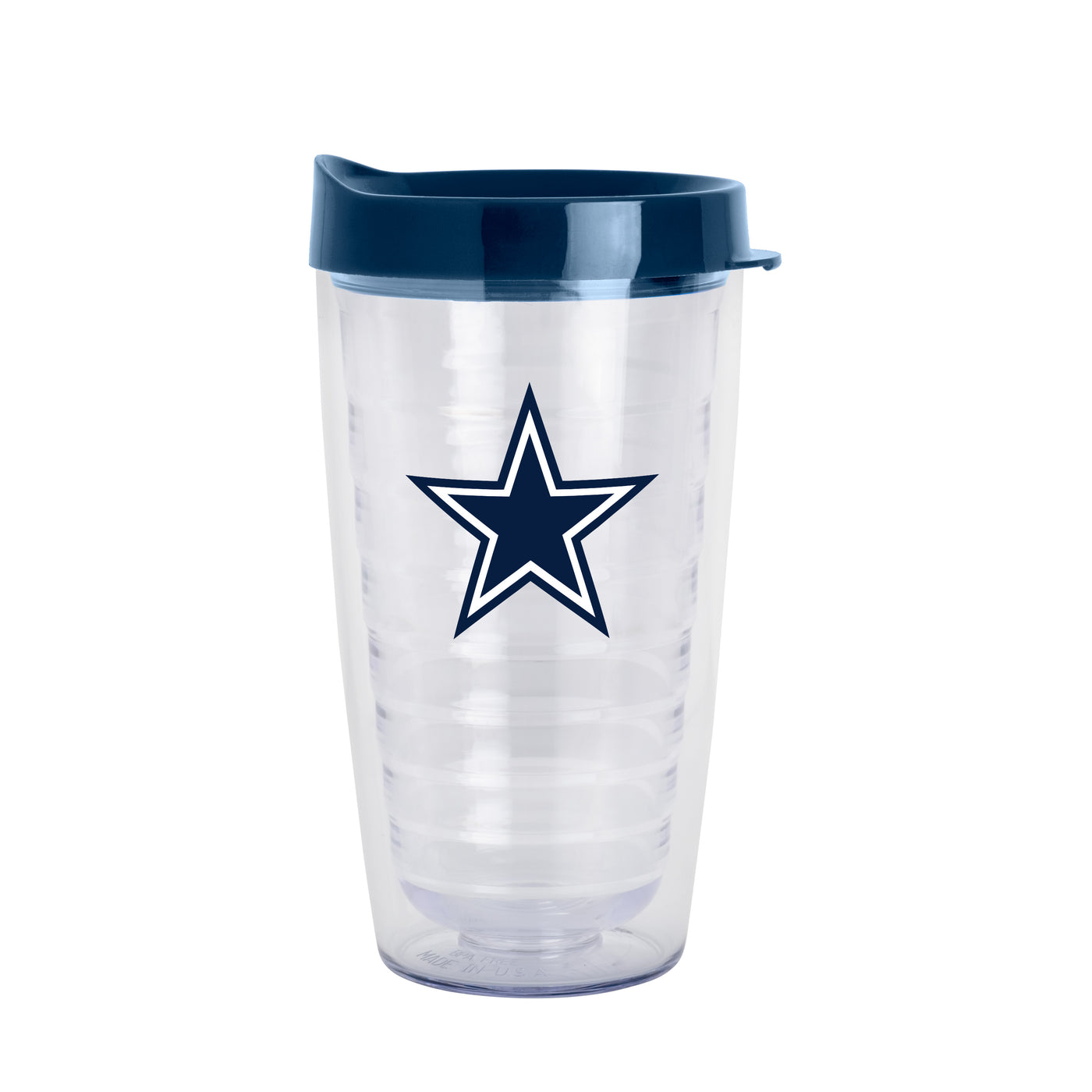 Dallas Cowboys 16oz Flipside Dbl Wall Clear Tumbler