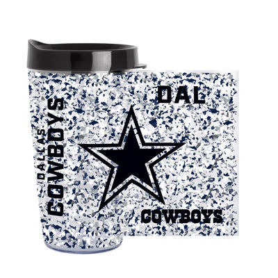 Dallas Cowboys 16oz Terrazzo Dbl Wall Clear Tumbler