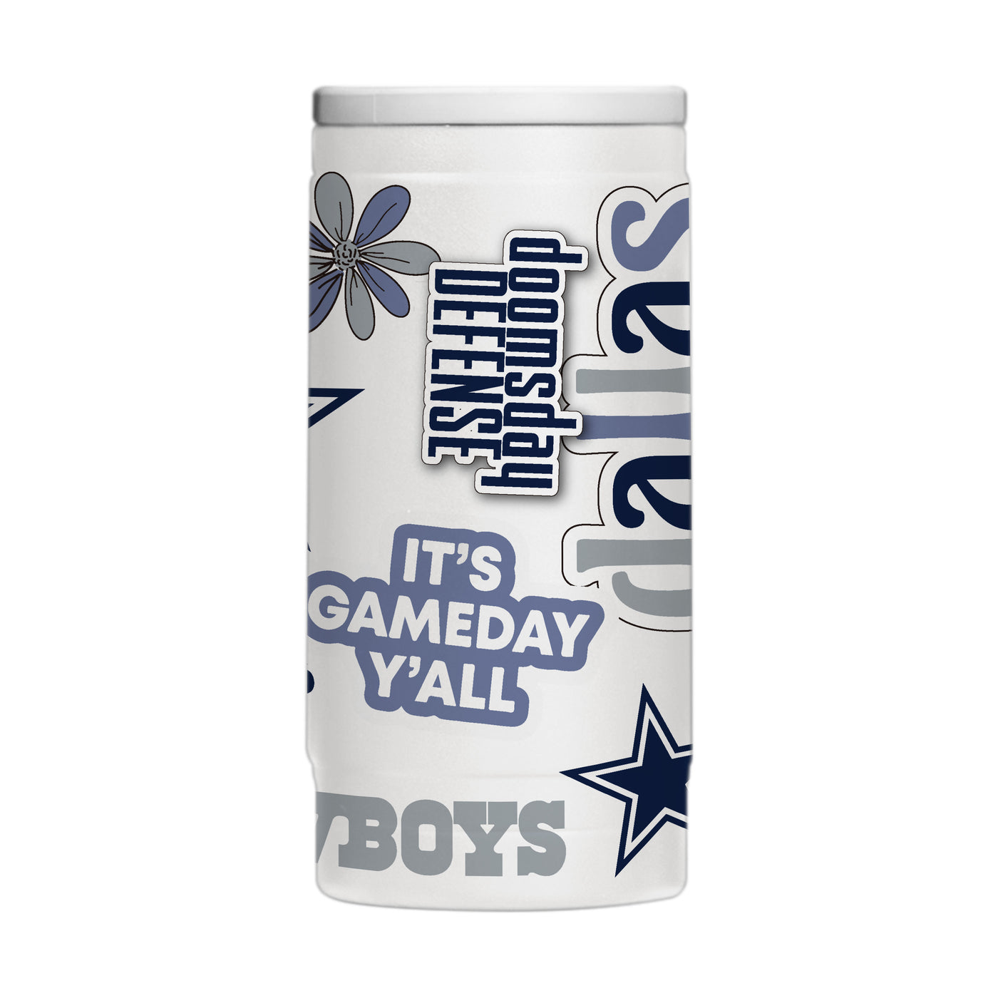 Dallas Cowboys 12oz Native Powdercoat SlimCan Coolie