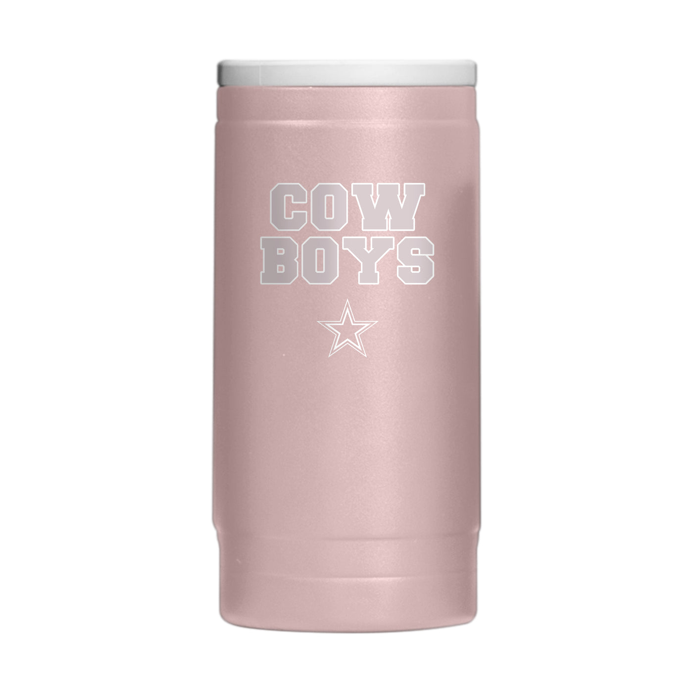 Dallas Cowboys  Stencil Powder Coat Slim Can Coolie