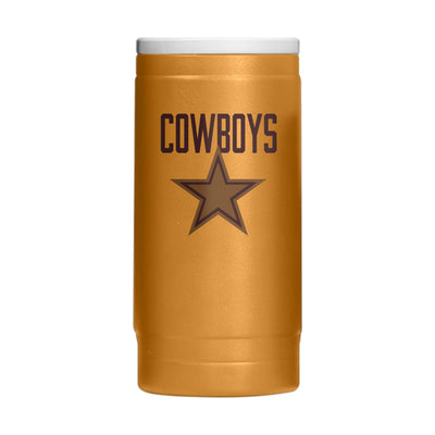 Dallas Cowboys  Huddle Powder Coat Slim Can Coolie