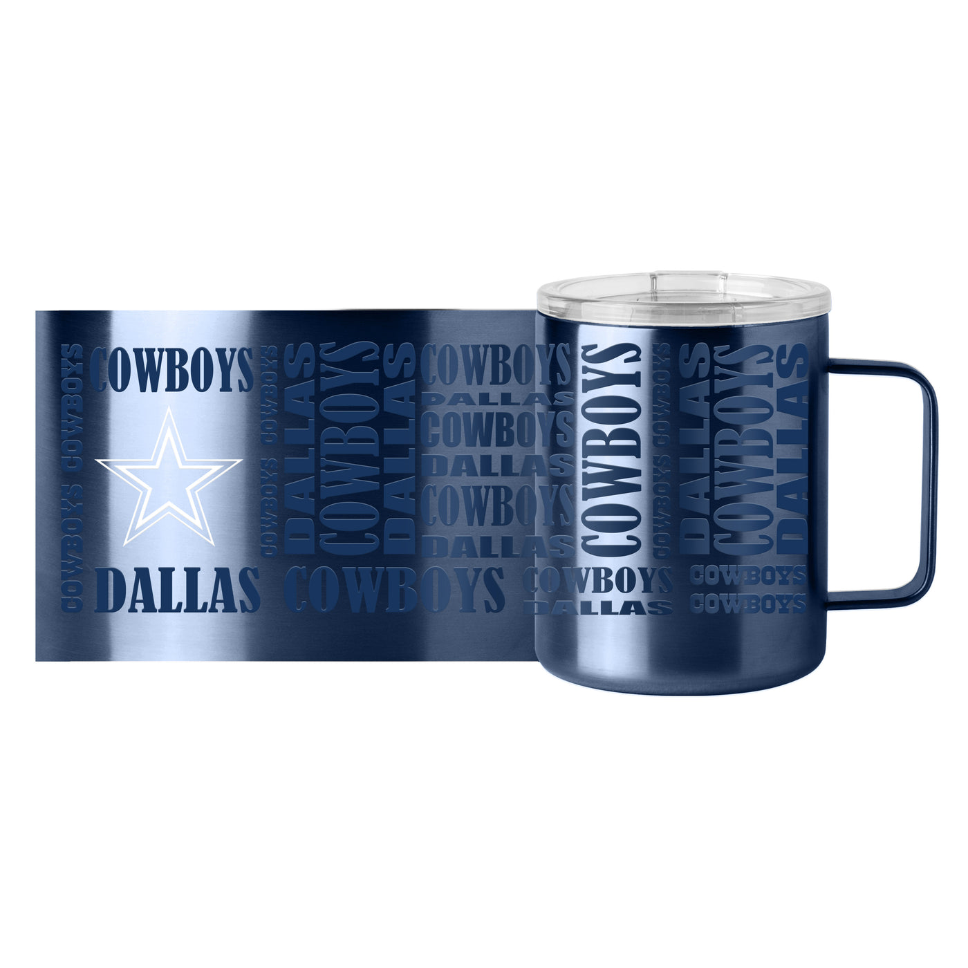 Dallas Cowboys 15oz Replay Stainless Steel Mug