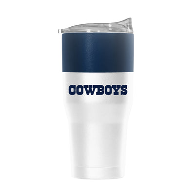 Dallas Cowboys 30oz Colorblock White Powder Coat Tumbler