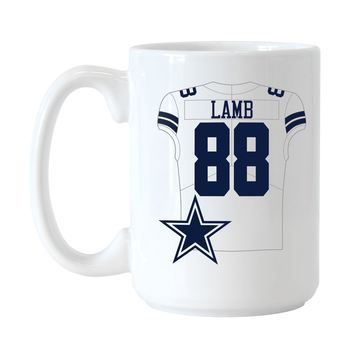 Dallas Cowboys Ceedee Lamb Jersey 15oz Sublimated Mug