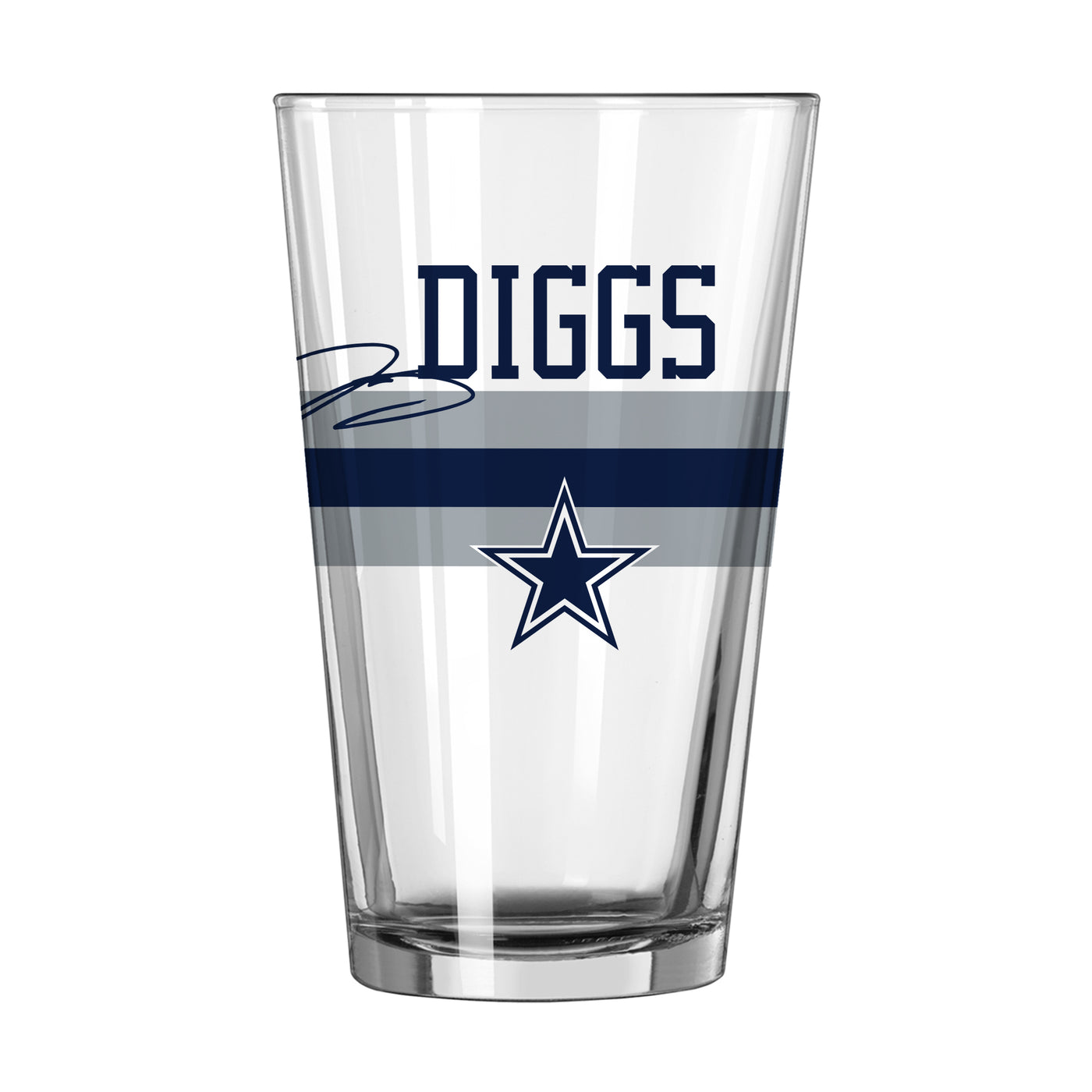 Dallas Cowboys Trevon Diggs 16oz Stripe Pint Glass