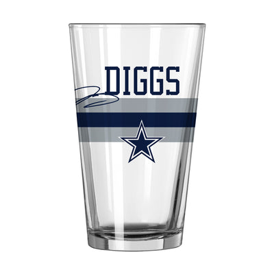 Dallas Cowboys Trevon Diggs 16oz Stripe Pint Glass