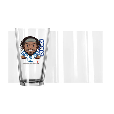 Dallas Cowboys Trevon Diggs Caricature 16oz Pint Glass - Logo Brands